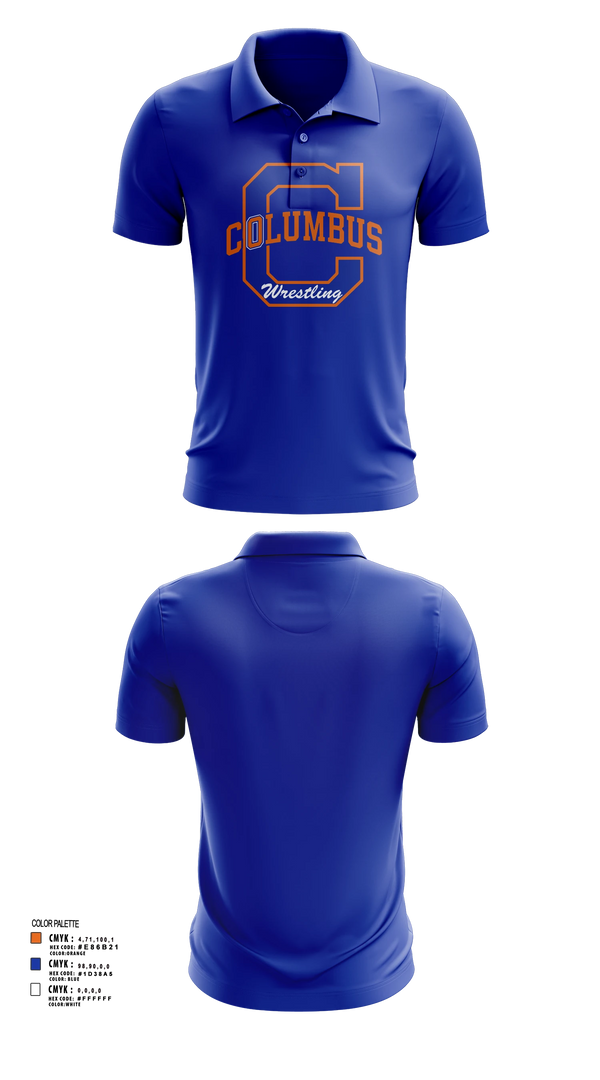 Short Sleeve Performance Polo, Columbus High School Wrestling, Wrestling, Teamtime, Team time, sublimation, custom sports apparel, team uniforms, spirit wear, spiritwear, sports uniforms, custom shirts, team store, custom team store, fundraiser sports, apparel fundraiser