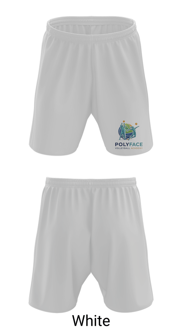 Athletic Shorts With Pockets, PolyFace Volleyball Academy, Women's Volleyball, Teamtime, Team time, sublimation, custom sports apparel, team uniforms, spirit wear, spiritwear, sports uniforms, custom shirts, team store, custom team store, fundraiser sports, apparel fundraiser
