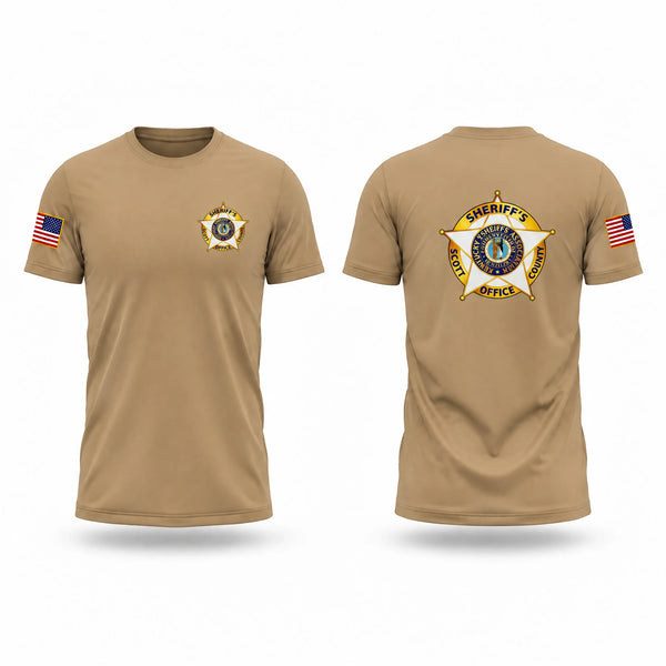 Old School Cotton Feel Shirt, Scott County Sheriff's Office, Police, Teamtime, Team time, sublimation, custom sports apparel, team uniforms, spirit wear, spiritwear, sports uniforms, custom shirts, team store, custom team store, fundraiser sports, apparel fundraiser