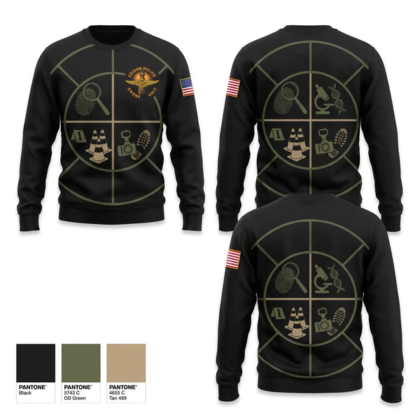 Crew Neck Sweatshirt, CRIME SCENE UNIT, Police, Teamtime, Team time, sublimation, custom sports apparel, team uniforms, spirit wear, spiritwear, sports uniforms, custom shirts, team store, custom team store, fundraiser sports, apparel fundraiser