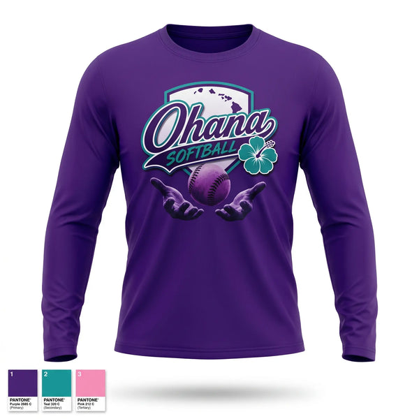 Long Sleeve Performance Shirt, Ohana, Softball, Teamtime, Team time, sublimation, custom sports apparel, team uniforms, spirit wear, spiritwear, sports uniforms, custom shirts, team store, custom team store, fundraiser sports, apparel fundraiser