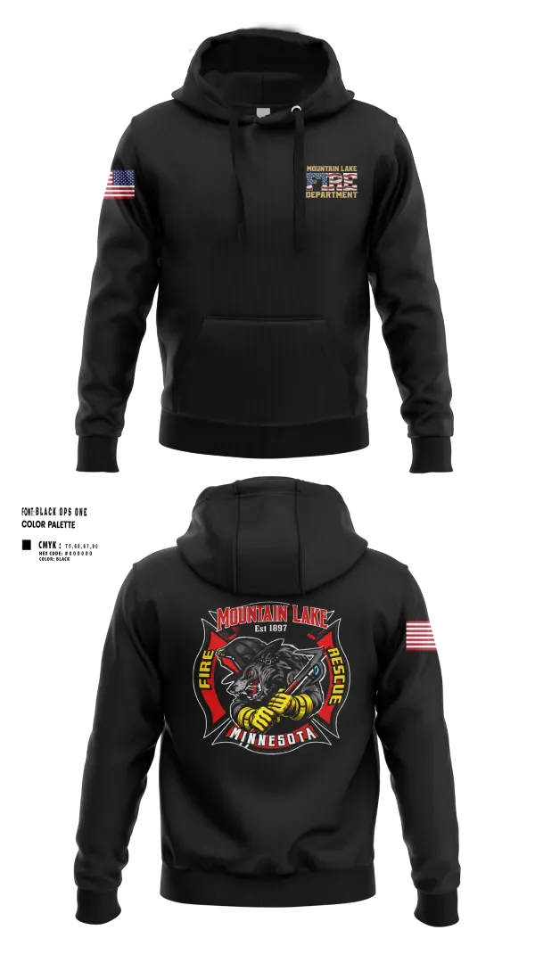 Hoodie, Mountain Lake Fire & Rescue, Fire Department, Teamtime, Team time, sublimation, custom sports apparel, team uniforms, spirit wear, spiritwear, sports uniforms, custom shirts, team store, custom team store, fundraiser sports, apparel fundraiser