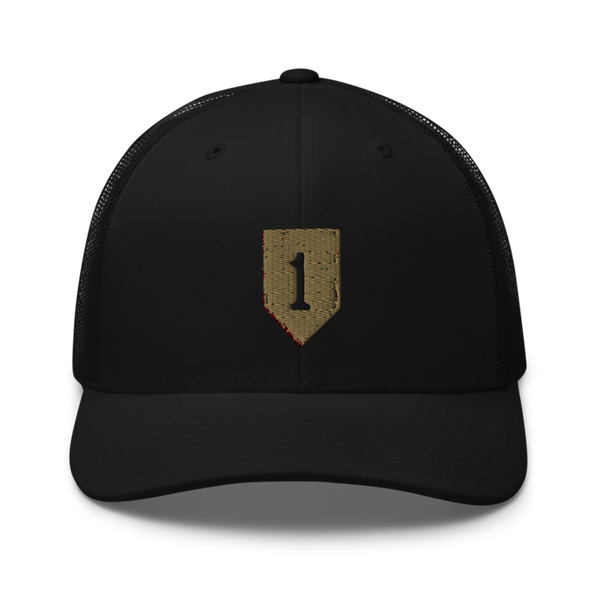 1st infantry division 88621490 Retro Trucker Hat | Yupoong 6606