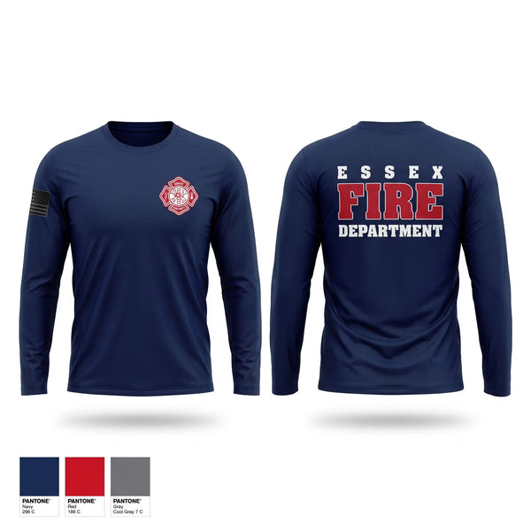Long Sleeve Performance Shirt, Essex Fire Department, Fire Department, Teamtime, Team time, sublimation, custom sports apparel, team uniforms, spirit wear, spiritwear, sports uniforms, custom shirts, team store, custom team store, fundraiser sports, apparel fundraiser