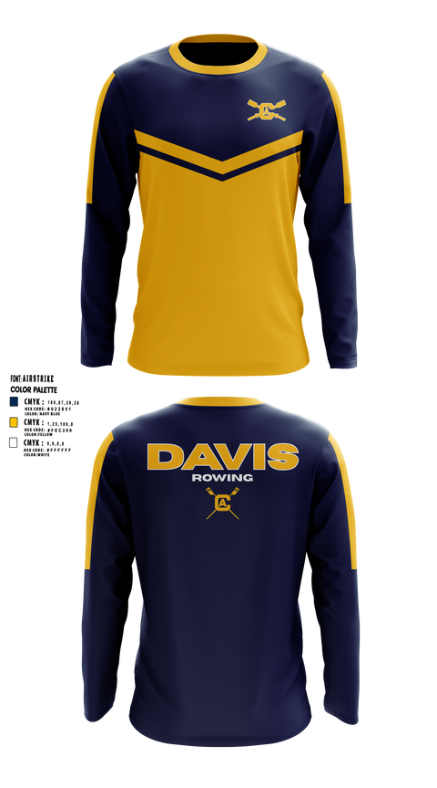 Long Sleeve Performance Shirt, UCD Men’s Crew, Spirit Store, Teamtime, Team time, sublimation, custom sports apparel, team uniforms, spirit wear, spiritwear, sports uniforms, custom shirts, team store, custom team store, fundraiser sports, apparel fundraiser