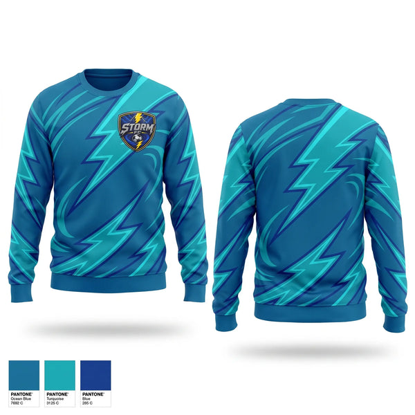 Crew Neck Sweatshirt, Storm F.C., Men's Soccer, Teamtime, Team time, sublimation, custom sports apparel, team uniforms, spirit wear, spiritwear, sports uniforms, custom shirts, team store, custom team store, fundraiser sports, apparel fundraiser