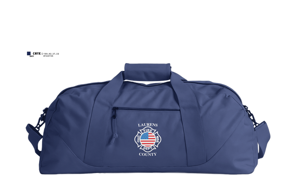 Duffle Bag, Laurens County Fire Department, Fire Department, Teamtime, Team time, sublimation, custom sports apparel, team uniforms, spirit wear, spiritwear, sports uniforms, custom shirts, team store, custom team store, fundraiser sports, apparel fundraiser