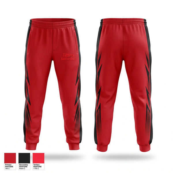Sweatpants, Titans Basketball, Men's Basketball, Teamtime, Team time, sublimation, custom sports apparel, team uniforms, spirit wear, spiritwear, sports uniforms, custom shirts, team store, custom team store, fundraiser sports, apparel fundraiser