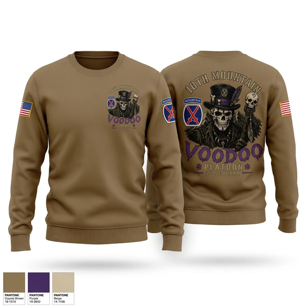 Crew Neck Sweatshirt, Voodoo Platoon, Army, Teamtime, Team time, sublimation, custom sports apparel, team uniforms, spirit wear, spiritwear, sports uniforms, custom shirts, team store, custom team store, fundraiser sports, apparel fundraiser