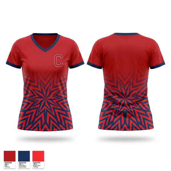 Womens Short Sleeve Vneck Shirt, Cornell, Ice Hockey, Teamtime, Team time, sublimation, custom sports apparel, team uniforms, spirit wear, spiritwear, sports uniforms, custom shirts, team store, custom team store, fundraiser sports, apparel fundraiser
