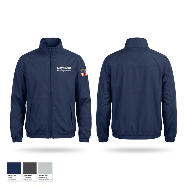 Windbreaker, Lloydsville Fire Department, Fire Department, Teamtime, Team time, sublimation, custom sports apparel, team uniforms, spirit wear, spiritwear, sports uniforms, custom shirts, team store, custom team store, fundraiser sports, apparel fundraiser