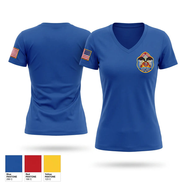 Womens Short Sleeve Vneck Shirt, Grand Isle Volunteer Fire Department, Fire Department, Teamtime, Team time, sublimation, custom sports apparel, team uniforms, spirit wear, spiritwear, sports uniforms, custom shirts, team store, custom team store, fundraiser sports, apparel fundraiser