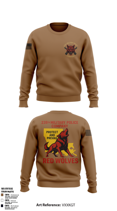 Crew Neck Sweatshirt, 239th Military Police Company, National Guard, Teamtime, Team time, sublimation, custom sports apparel, team uniforms, spirit wear, spiritwear, sports uniforms, custom shirts, team store, custom team store, fundraiser sports, apparel fundraiser