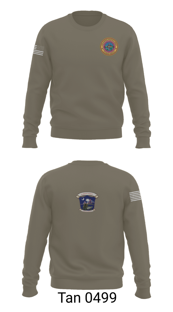 Crew Neck Sweatshirt, 4th Medical Logistics, Marines, Teamtime, Team time, sublimation, custom sports apparel, team uniforms, spirit wear, spiritwear, sports uniforms, custom shirts, team store, custom team store, fundraiser sports, apparel fundraiser