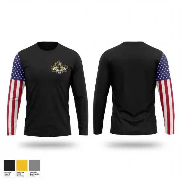 Long Sleeve Performance Shirt, Black Knights, Army, Teamtime, Team time, sublimation, custom sports apparel, team uniforms, spirit wear, spiritwear, sports uniforms, custom shirts, team store, custom team store, fundraiser sports, apparel fundraiser