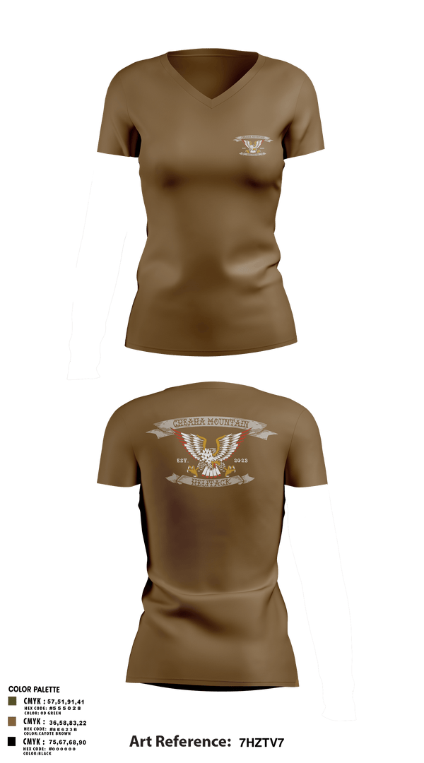 Women's Short Sleeve Vneck Shirt, Cheaha Mountain Helitack, Fire Department, Teamtime, Team time, sublimation, custom sports apparel, team uniforms, spirit wear, spiritwear, sports uniforms, custom shirts, team store, custom team store, fundraiser sports, apparel fundraiser