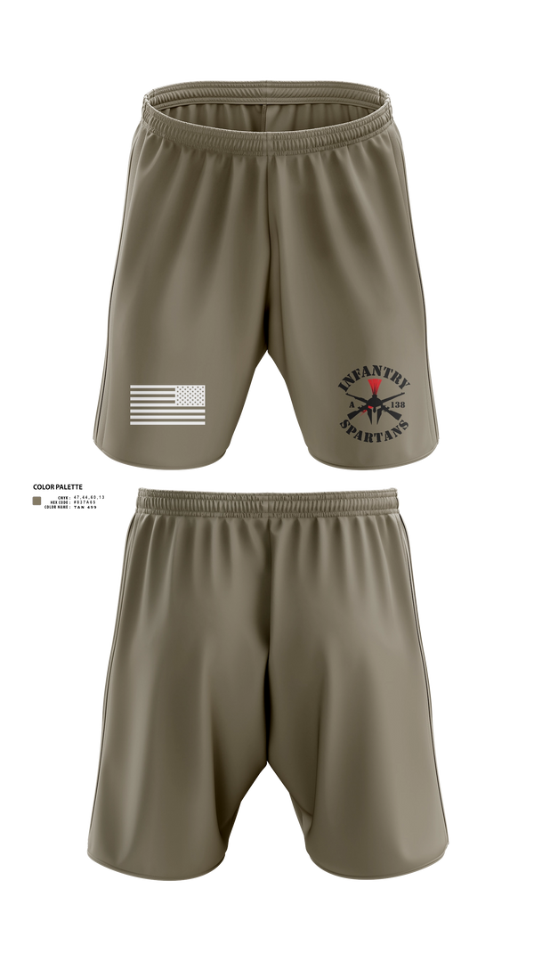 Athletic Shorts With Pockets, Alpha Company 1-138th Infantry Regiment, , Teamtime, Team time, sublimation, custom sports apparel, team uniforms, spirit wear, spiritwear, sports uniforms, custom shirts, team store, custom team store, fundraiser sports, apparel fundraiser