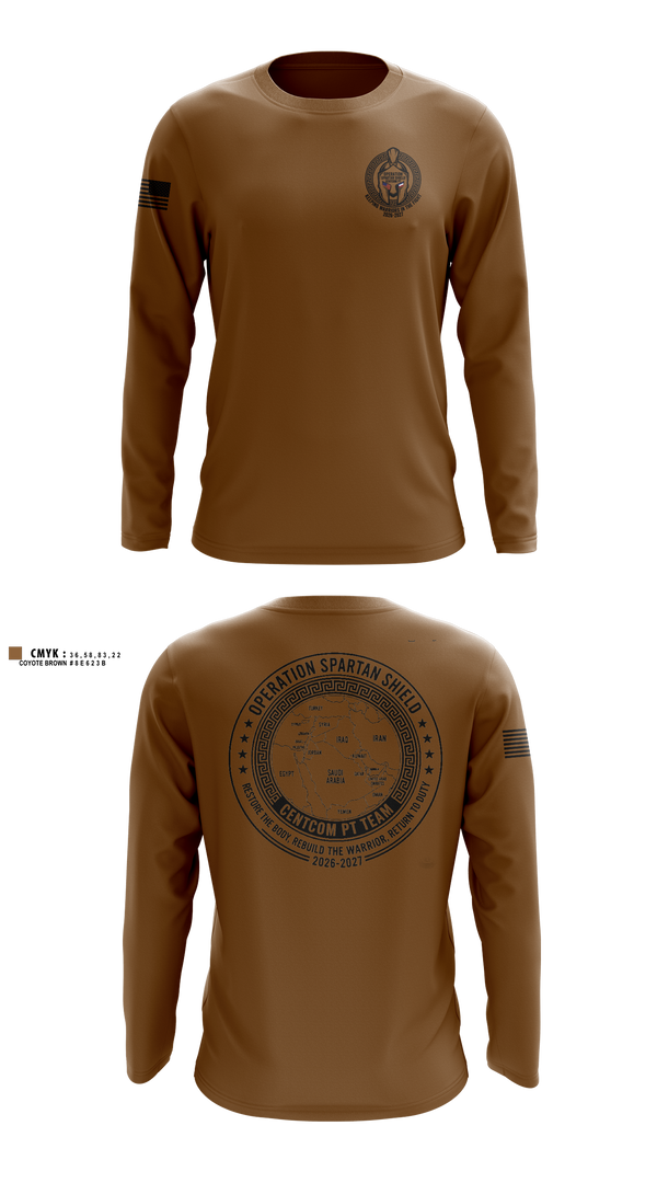 Long Sleeve Performance Shirt, CENTCOM PT TEAM, Army, Teamtime, Team time, sublimation, custom sports apparel, team uniforms, spirit wear, spiritwear, sports uniforms, custom shirts, team store, custom team store, fundraiser sports, apparel fundraiser