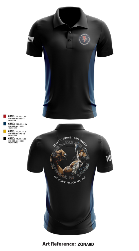 Short Sleeve Performance Polo, AFJROTC MS-081 DRONE TEAM, , Teamtime, Team time, sublimation, custom sports apparel, team uniforms, spirit wear, spiritwear, sports uniforms, custom shirts, team store, custom team store, fundraiser sports, apparel fundraiser