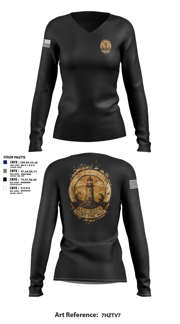 Womens Long Sleeve Vneck Shirt, LCU-2004, Army, Teamtime, Team time, sublimation, custom sports apparel, team uniforms, spirit wear, spiritwear, sports uniforms, custom shirts, team store, custom team store, fundraiser sports, apparel fundraiser