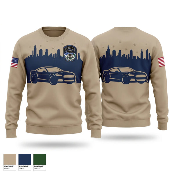Crew Neck Sweatshirt, NYPD Auto Crime, Police, Teamtime, Team time, sublimation, custom sports apparel, team uniforms, spirit wear, spiritwear, sports uniforms, custom shirts, team store, custom team store, fundraiser sports, apparel fundraiser
