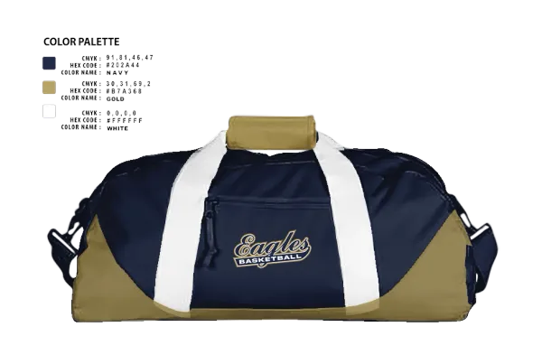 Duffle Bag, Jacksonville High School Basketball, Women's Basketball, Teamtime, Team time, sublimation, custom sports apparel, team uniforms, spirit wear, spiritwear, sports uniforms, custom shirts, team store, custom team store, fundraiser sports, apparel fundraiser