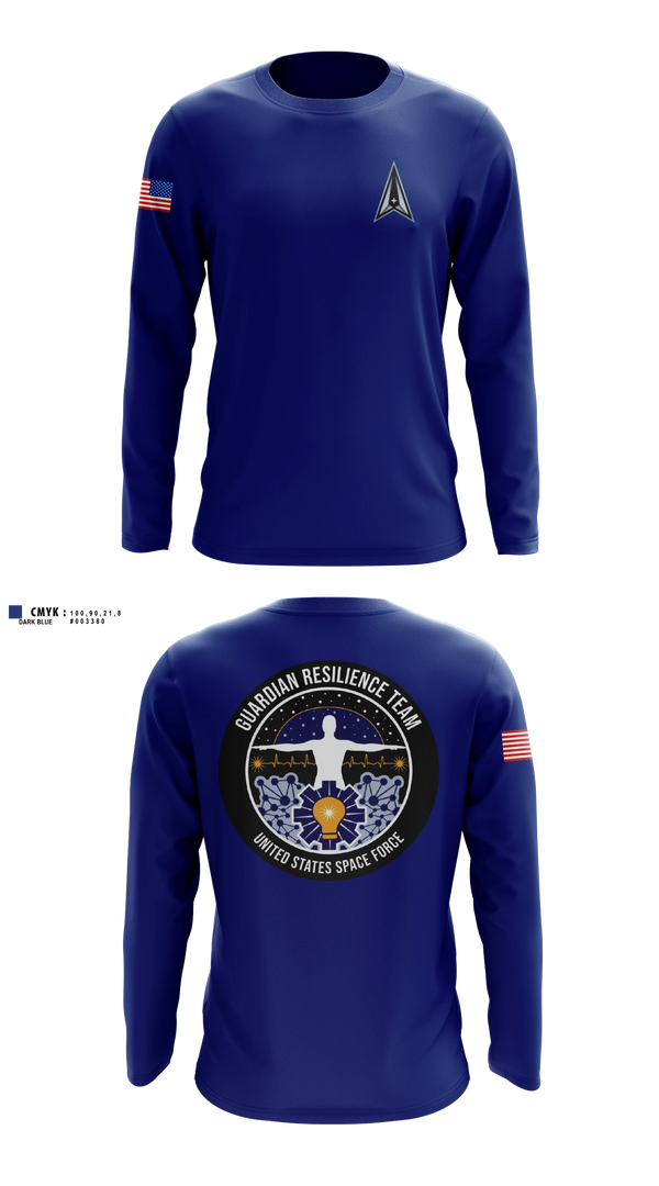 Long Sleeve Performance Shirt, Guardian Resilience Team, Space Force, Teamtime, Team time, sublimation, custom sports apparel, team uniforms, spirit wear, spiritwear, sports uniforms, custom shirts, team store, custom team store, fundraiser sports, apparel fundraiser