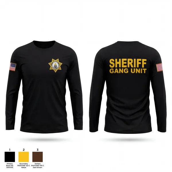 Long Sleeve Performance Shirt, SHERIFF GANG UNIT, Police, Teamtime, Team time, sublimation, custom sports apparel, team uniforms, spirit wear, spiritwear, sports uniforms, custom shirts, team store, custom team store, fundraiser sports, apparel fundraiser