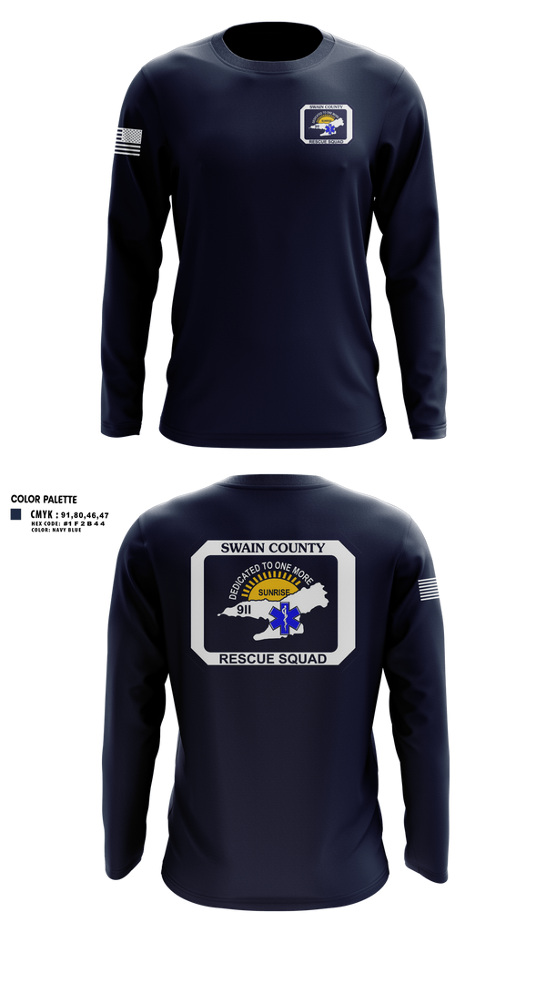 Long Sleeve Performance Shirt, Swain county rescue squad, EMS/EMT, Teamtime, Team time, sublimation, custom sports apparel, team uniforms, spirit wear, spiritwear, sports uniforms, custom shirts, team store, custom team store, fundraiser sports, apparel fundraiser
