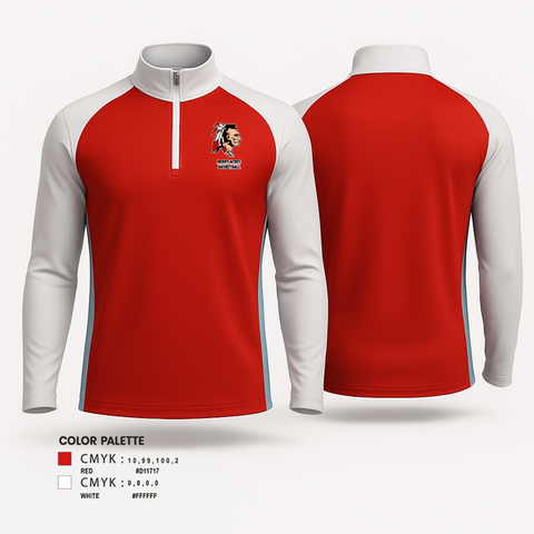 Quarter Zip Jacket, Merry Acres Middle School Basketball, Women's Basketball, Teamtime, Team time, sublimation, custom sports apparel, team uniforms, spirit wear, spiritwear, sports uniforms, custom shirts, team store, custom team store, fundraiser sports, apparel fundraiser