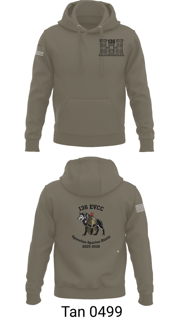 Hoodie, 136 EVCC, Army, Teamtime, Team time, sublimation, custom sports apparel, team uniforms, spirit wear, spiritwear, sports uniforms, custom shirts, team store, custom team store, fundraiser sports, apparel fundraiser
