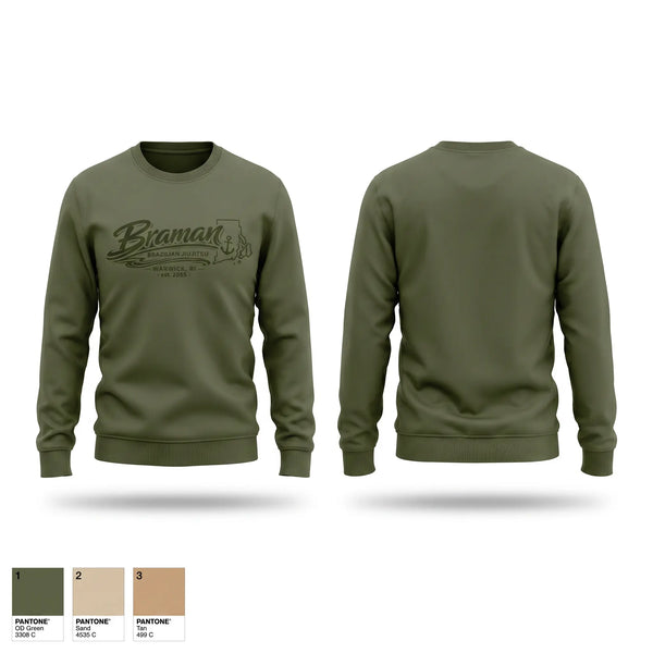 Crew Neck Sweatshirt, Braman Jiu Jitsu, , Teamtime, Team time, sublimation, custom sports apparel, team uniforms, spirit wear, spiritwear, sports uniforms, custom shirts, team store, custom team store, fundraiser sports, apparel fundraiser