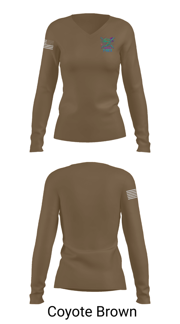 Womens Long Sleeve Vneck Shirt, 130 FAB, Army, Teamtime, Team time, sublimation, custom sports apparel, team uniforms, spirit wear, spiritwear, sports uniforms, custom shirts, team store, custom team store, fundraiser sports, apparel fundraiser