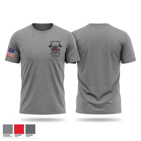 Short Sleeve Performance Shirt, Cedar Grove Volunteer Fire Dept, Fire Department, Teamtime, Team time, sublimation, custom sports apparel, team uniforms, spirit wear, spiritwear, sports uniforms, custom shirts, team store, custom team store, fundraiser sports, apparel fundraiser