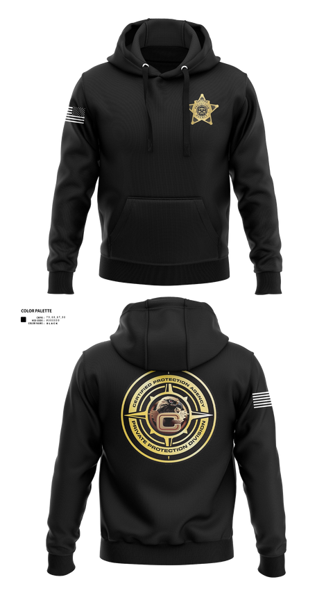 Hoodie, Certified Protection Agency, Navy, Teamtime, Team time, sublimation, custom sports apparel, team uniforms, spirit wear, spiritwear, sports uniforms, custom shirts, team store, custom team store, fundraiser sports, apparel fundraiser