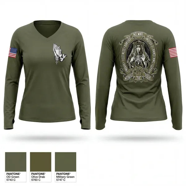 Womens Long Sleeve Vneck Shirt, V1/1, Marines, Teamtime, Team time, sublimation, custom sports apparel, team uniforms, spirit wear, spiritwear, sports uniforms, custom shirts, team store, custom team store, fundraiser sports, apparel fundraiser