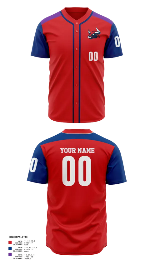 Full Button Baseball Jersey, Smithtown Bulls, Baseball, Teamtime, Team time, sublimation, custom sports apparel, team uniforms, spirit wear, spiritwear, sports uniforms, custom shirts, team store, custom team store, fundraiser sports, apparel fundraiser