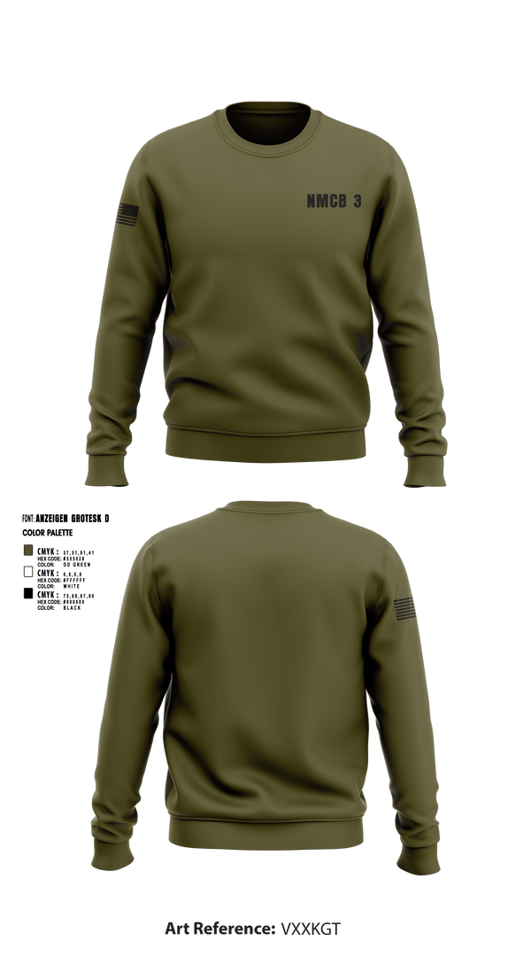 Crew Neck Sweatshirt, NMCB 3, Navy, Teamtime, Team time, sublimation, custom sports apparel, team uniforms, spirit wear, spiritwear, sports uniforms, custom shirts, team store, custom team store, fundraiser sports, apparel fundraiser