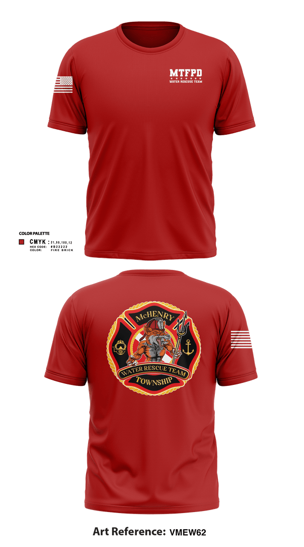 Short Sleeve Performance Shirt, MTFPD Water Rescue Teams, Fire Department, Teamtime, Team time, sublimation, custom sports apparel, team uniforms, spirit wear, spiritwear, sports uniforms, custom shirts, team store, custom team store, fundraiser sports, apparel fundraiser