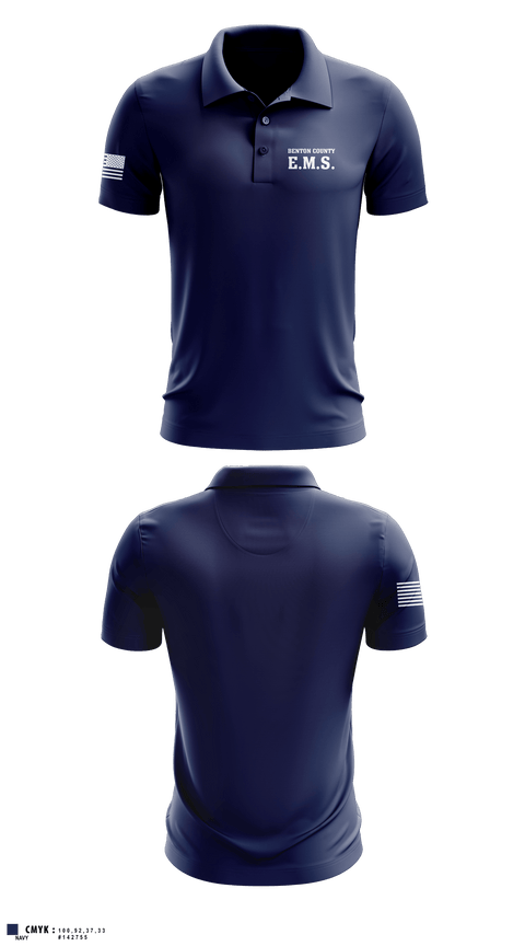 Short Sleeve Performance Polo, Benton County E.M.S., EMS/EMT, Teamtime, Team time, sublimation, custom sports apparel, team uniforms, spirit wear, spiritwear, sports uniforms, custom shirts, team store, custom team store, fundraiser sports, apparel fundraiser