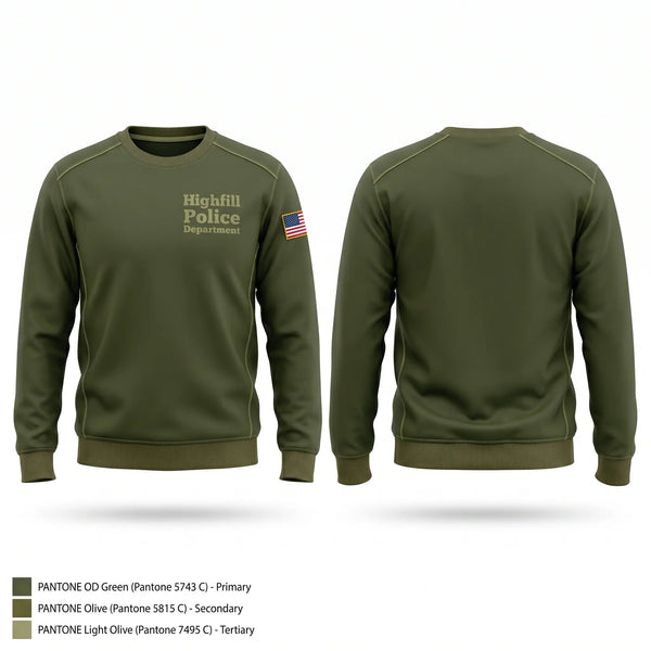 Crew Neck Sweatshirt, Highfill Police Department, Police, Teamtime, Team time, sublimation, custom sports apparel, team uniforms, spirit wear, spiritwear, sports uniforms, custom shirts, team store, custom team store, fundraiser sports, apparel fundraiser