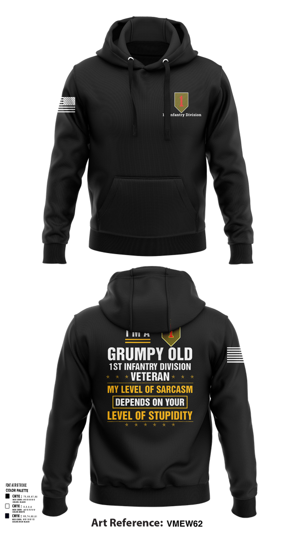 Hoodie, 1st Infantry Division, , Teamtime, Team time, sublimation, custom sports apparel, team uniforms, spirit wear, spiritwear, sports uniforms, custom shirts, team store, custom team store, fundraiser sports, apparel fundraiser