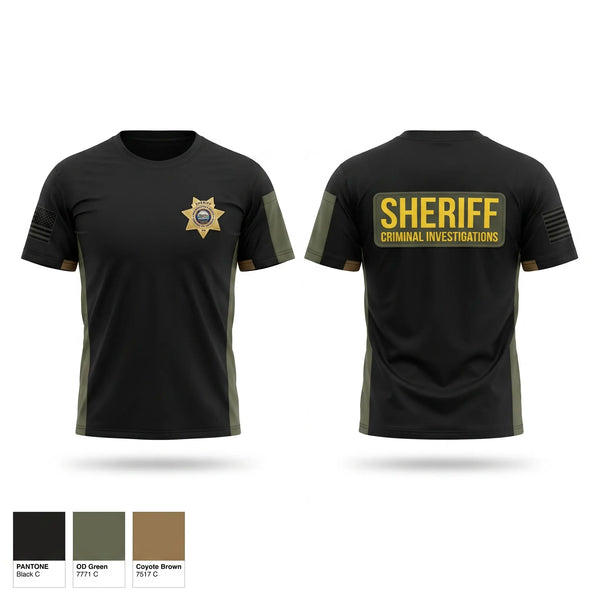 Old School Cotton Feel Shirt, Claiborne County Sheriffs Office Criminal Investigations, Police, Teamtime, Team time, sublimation, custom sports apparel, team uniforms, spirit wear, spiritwear, sports uniforms, custom shirts, team store, custom team store, fundraiser sports, apparel fundraiser