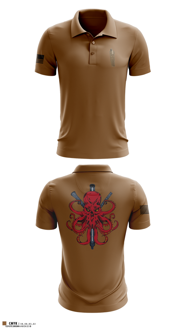 Short Sleeve Performance Polo, Kraken, Army, Teamtime, Team time, sublimation, custom sports apparel, team uniforms, spirit wear, spiritwear, sports uniforms, custom shirts, team store, custom team store, fundraiser sports, apparel fundraiser