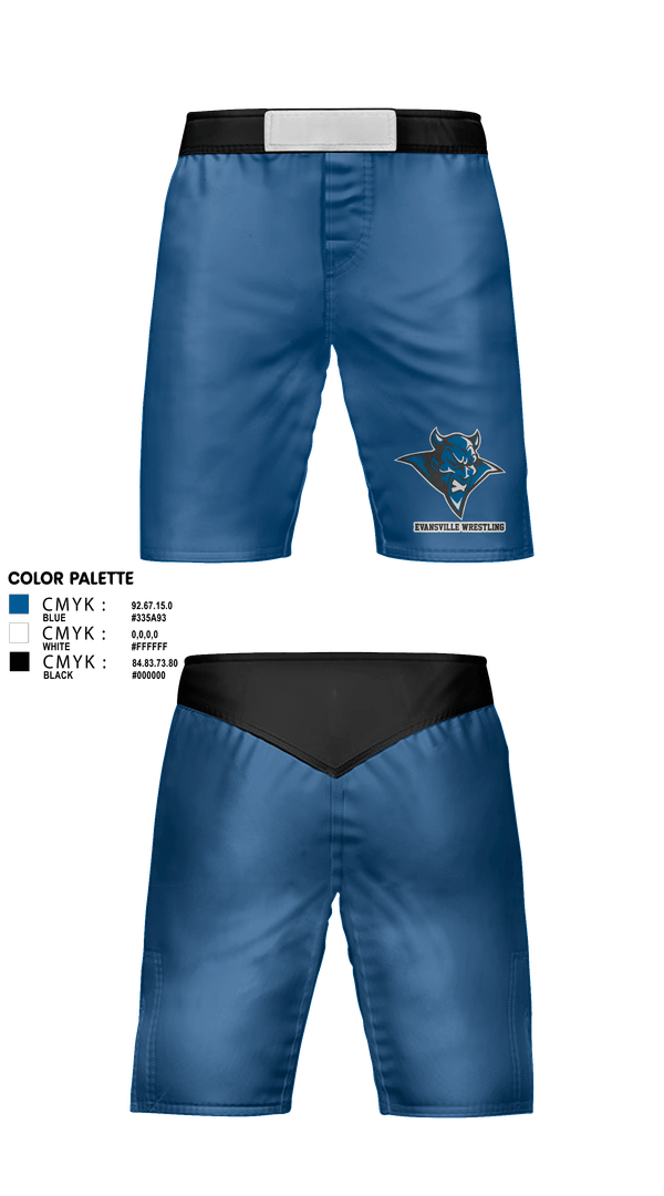 Fight Shorts, Evansville Wrestling, Wrestling, Teamtime, Team time, sublimation, custom sports apparel, team uniforms, spirit wear, spiritwear, sports uniforms, custom shirts, team store, custom team store, fundraiser sports, apparel fundraiser