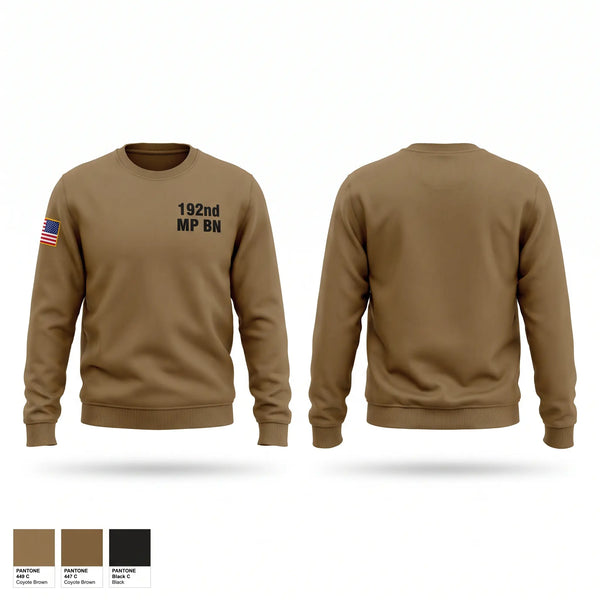 Crew Neck Sweatshirt, 192nd MP BN, Army, Teamtime, Team time, sublimation, custom sports apparel, team uniforms, spirit wear, spiritwear, sports uniforms, custom shirts, team store, custom team store, fundraiser sports, apparel fundraiser