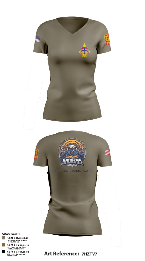 Womens Short Sleeve Vneck Shirt, HHB_30X, Army, Teamtime, Team time, sublimation, custom sports apparel, team uniforms, spirit wear, spiritwear, sports uniforms, custom shirts, team store, custom team store, fundraiser sports, apparel fundraiser