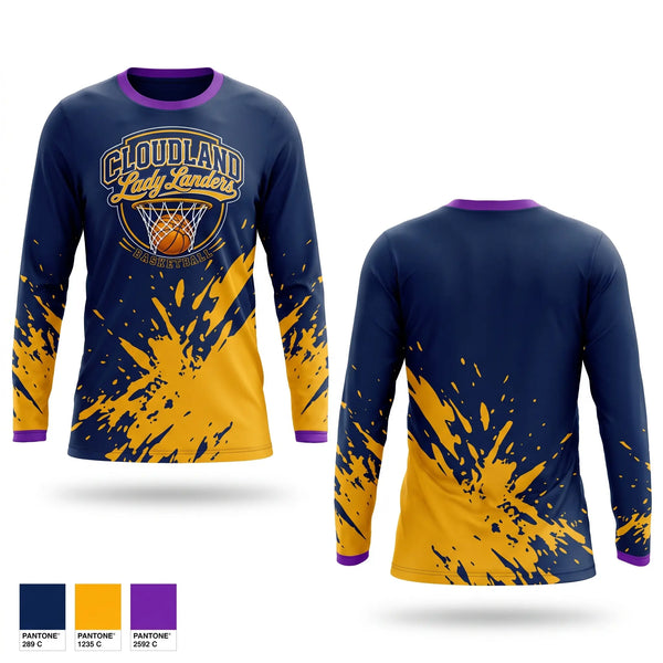 Long Sleeve Performance Shirt, Cloudland, Women's Basketball, Teamtime, Team time, sublimation, custom sports apparel, team uniforms, spirit wear, spiritwear, sports uniforms, custom shirts, team store, custom team store, fundraiser sports, apparel fundraiser