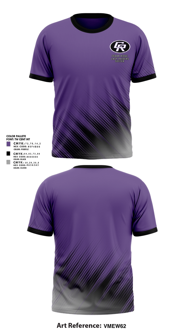 Short Sleeve Performance Shirt, Cedar Ridge Lady Raiders Soccer, Women's Soccer, Teamtime, Team time, sublimation, custom sports apparel, team uniforms, spirit wear, spiritwear, sports uniforms, custom shirts, team store, custom team store, fundraiser sports, apparel fundraiser