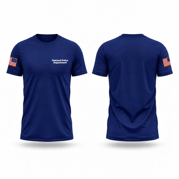 Old School Cotton Feel Shirt, Oakland Police Department, Police, Teamtime, Team time, sublimation, custom sports apparel, team uniforms, spirit wear, spiritwear, sports uniforms, custom shirts, team store, custom team store, fundraiser sports, apparel fundraiser